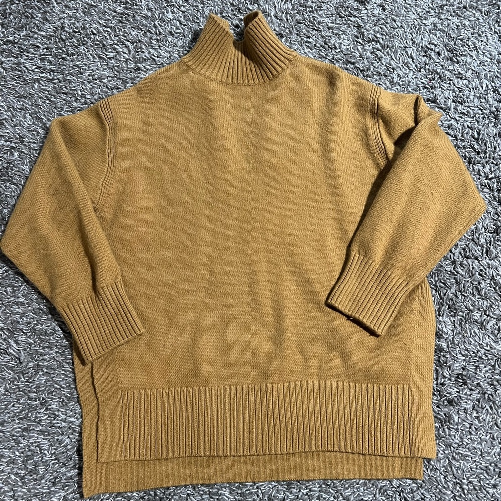 H&M Long Mustard Turtleneck Sweater